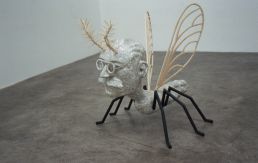 Alan Phelan, Mosquito Man Arthur, 2007, archival paper, EVA glue, balsa wood, cocktail sticks, aluminium, plaster, metal pipe, plastic, 82 x 80 x 80 cms, Courtesy of the artist Alan Phelan, Mosquito Man Arthur, 2007, archival paper, EVA glue, balsa wood, cocktail sticks, aluminium, plaster, metal pipe, plastic, 82 x 80 x 80 cms, Courtesy of the artist