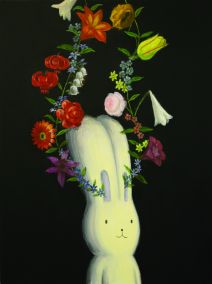 Atushi Kaga, I Have Always Flowers For You In My Head, 2008, Acrylic on canvas, 80 x 60 cm