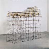 Dorothy Cross, Passion Bed, 1993, Steel wire and sandblasted wine glasses, 170 x 399 x 53 .5 cm, Collection The Ulster Museum, Belfast, Photo credit: John Kellett Dorothy Cross, Passion Bed, 1993, Steel wire and sandblasted wine glasses, 170 x 399 x 53 .5 cm, Collection The Ulster Museum, Belfast, Photo credit: John Kellett