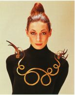 Alexander Calder, Necklace, c. 1943. Silver wire, string, and ribbon, Loop: 15 3/4 inches; element length: 5 1/4 inches, Inscription: �Calder�, Private Collection, New York. � 2007 Calder Foundation, New York, Photography by Maria Robledo