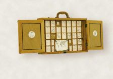 Colin Harrison, The Portable History of the World, 1974, Pencil on paper and oil on canvas in wooden box, 51.7 x 65.9 x 11.1 cm, Gordon Lambert Trust, 1992 Colin Harrison, The Portable History of the World, 1974, Pencil on paper and oil on canvas in wooden box, 51.7 x 65.9 x 11.1 cm, Gordon Lambert Trust, 1992