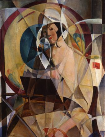 Mary Swanzy, Woman with white bonnet, 1920 circa, Oil on canvas, 99 x 80 cm, Private Collection U.K. Courtesy of Pyms Gallery, London, © Artist's Estate. Photo Credit © Pyms Gallery, London.