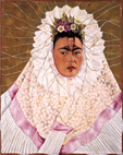 Frida Kahlo, Diego on My Mind, 1943. oil on Masonite. 76 x 61 cm. D.R. ©2011 Banco de México,