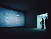 Pierre Huyghe, Les Grands Ensembles, Vistavision transferred onto digital hard-disk, 7'41'' looped, 2001, exhibition view. Music by Pan Sonic. Copyright Marian Goodman Gallery Paris/New York. Photography: Laurent Lecat Pierre Huyghe, Les Grands Ensembles, Vistavision transferred onto digital hard-disk, 7'41'' looped, 2001, exhibition view. Music by Pan Sonic. Copyright Marian Goodman Gallery Paris/New York. Photography: Laurent Lecat