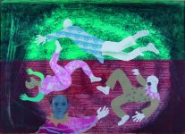 Gerard Dillon, Space Circus, undated, watercolour and collage, 39.37 x 55.88 cm, Collection Irish Museum of Modern Art Gerard Dillon, Space Circus, undated, watercolour and collage, 39.37 x 55.88 cm, Collection Irish Museum of Modern Art