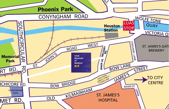 Location map of the Irish Museum of Modern Art