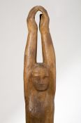 James McKenna, Eamonn an Cnoic Ascending into Dublin, 1970, Yew, 140 x 14 x 13 cm, Private Collection