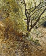 Lucian Freud, The Painter’s Garden, 2005 – 2006, oil on canvas, 142.24 x 116.84 cm, Private Collection, Photo: Courtesy Acquavella Contemporary Art, Inc. Lucian Freud, The Painter’s Garden, 2005 – 2006, oil on canvas, 142.24 x 116.84 cm, Private Collection, Photo: Courtesy Acquavella Contemporary Art, Inc.