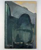 Brian Maguire, Liffey suicides, 1986, Acrylic on canvas, 152.4 x 101.6 cm, Collection Irish Museum of Modern Art