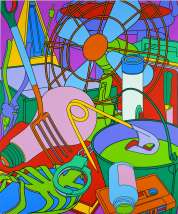 Michael Craig-Martin, Eye of the Storm, acrylic on canvas, 335.3 cm x 279.4 cm, Collection Irish Museum of Modern Art