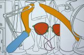 Michael Craig-Martin, Heat, 2000, Acrylic on canvas, 213.4 x 320cm, Courtesy GLG Partners Michael Craig-Martin, Heat, 2000, Acrylic on canvas, 213.4 x 320cm, Courtesy GLG Partners