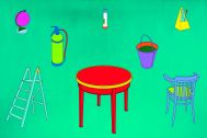 Michael Craig-Martin, Learning, 1996, acrylic on canvas, 367 x 245 cm, Courtesy the artist Michael Craig-Martin, Learning, 1996, acrylic on canvas, 367 x 245 cm, Courtesy the artist