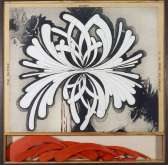 Micheal Farrell, Une Nature Morte a la Mode Irlandaise, 1974, Acrylic on paper, 73.66 x 73.66 cm, Collection Irish Museum of Modern Art, Heritage Gift, P.J. Carroll & Co. Ltd. Art Collection, 2005. Micheal Farrell, Une Nature Morte a la Mode Irlandaise, 1974, Acrylic on paper, 73.66 x 73.66 cm, Collection Irish Museum of Modern Art, Heritage Gift, P.J. Carroll & Co. Ltd. Art Collection, 2005.