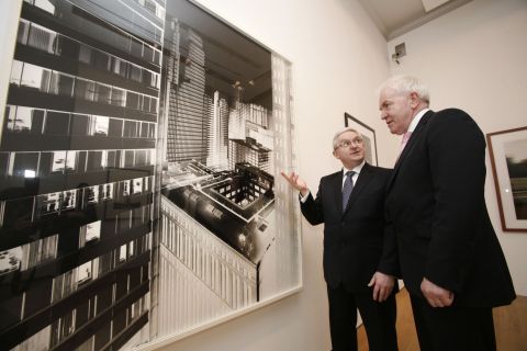 Minister for Arts, Heritage and the Gaeltacht, Mr Jimmy Deenihan, TD, with Peter Keegan, Ireland Country Executive, Bank of America Merrill Lynch Minister for Arts, Heritage and the Gaeltacht, Mr Jimmy Deenihan, TD, with Peter Keegan, Ireland Country Executive, Bank of America Merrill Lynch