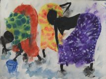 Miquel Barceló, Young Girl with a Violet Skirt, 2005, Africa, Mixed media on paper, 58 x 78 cm, Private Collection Miquel Barceló, Young Girl with a Violet Skirt, 2005, Africa, Mixed media on paper, 58 x 78 cm, Private Collection