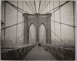Unknown Photographer, Brooklyn Bridge, c. 1914, Gelatin silver print, 7 5/8 x 9 9/16″ (19.4 x 24.3 cm), The Museum of Modern Art, New York. The New York Times Collection Unknown Photographer, Brooklyn Bridge, c. 1914, Gelatin silver print, 7 5/8 x 9 9/16″ (19.4 x 24.3 cm), The Museum of Modern Art, New York. The New York Times Collection