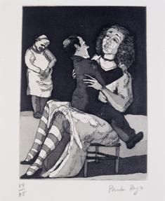 Paula Rego, The Baker's Wife, 1989, Etching and aquatint, 14/75, 33.5 x 26.3 cm, Collection Irish Museum of Modern Art, Purchase, 1997 Paula Rego, The Baker's Wife, 1989, Etching and aquatint, 14/75, 33.5 x 26.3 cm, Collection Irish Museum of Modern Art, Purchase, 1997
