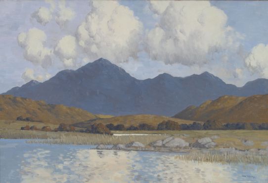 Paul Henry, Lake and Blue Mountains of Connemara, undated, Oil on canvas, Unframed: 40 x 60 cm , Collection Irish Museum of Modern Art, Heritage Gift from the McClelland Collection by Noel and Anne Marie Smyth, 2004 Paul Henry, Lake and Blue Mountains of Connemara, undated, Oil on canvas, Unframed: 40 x 60 cm , Collection Irish Museum of Modern Art, Heritage Gift from the McClelland Collection by Noel and Anne Marie Smyth, 2004