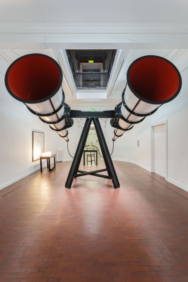 Thomas Zipp, POLYMORPHOUS ORATORY, 2012, mixed media, Dimensions variable, Courtesy the artist and Alison Jacques Gallery London and Galerie Guido W. Baudach, Berlin. Installation view from I knOw yoU, Irish Museum of Modern Art, 2013. Photo: Denis Mortell Thomas Zipp, POLYMORPHOUS ORATORY, 2012, mixed media, Dimensions variable, Courtesy the artist and Alison Jacques Gallery London and Galerie Guido W. Baudach, Berlin. Installation view from I knOw yoU, Irish Museum of Modern Art, 2013. Photo: Denis Mortell