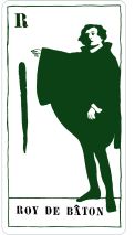 Ulla von Brandenburg, Tarot: Roy de Bâton (King of Sticks), 2008, Screen-print on paper, 78 cards, each: 120 × 63 mm, Design: Clemens Habicht, Courtesy: The artist and IMMA, Dublin Ulla von Brandenburg, Tarot: Roy de Bâton (King of Sticks), 2008, Screen-print on paper, 78 cards, each: 120 × 63 mm, Design: Clemens Habicht, Courtesy: The artist and IMMA, Dublin
