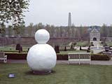 Gary Hume, Back of Snowman, 2002, Painted bronze, 302 x 210 x 110 cm, Courtesy of the artist, Jay Jopling/ White Cube, London and Matthew Marks Gallery, New York.  Installed for the Gary Hume exhibition 3 April - 22 June 2003.