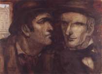 Jack B Yeats, Talk, watercolour, 10.5 x 14.5 cm, Collection Irish Museum of Modern Art, On loan from a Private Collection Jack B Yeats, Talk, watercolour, 10.5 x 14.5 cm, Collection Irish Museum of Modern Art, On loan from a Private Collection